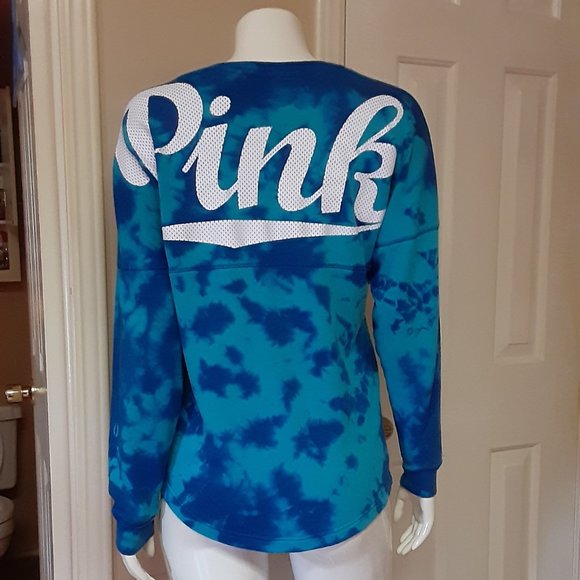PINK Victoria's Secret Tops - Victoria's Secret PINK Crew Neck Tie Dye